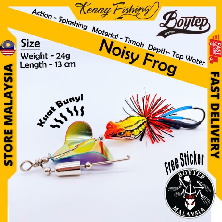 Boytep 🔥 Noisy Frog 24g ( Kuat Bunyi ) THAILAND ( Free Sticker )Thailand  Propeller - Slash Bait - Fast Bait