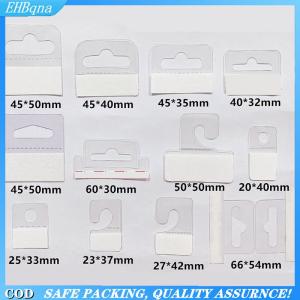 [COD] 100pcs PVC Slot Hole Adhesive Hang Tags Hook Merchandise Box Bag Hangers Display