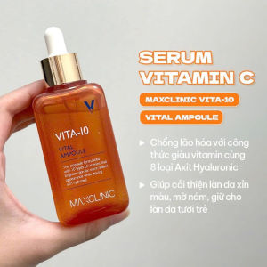 Serum Vitamin C Dưỡng Sáng Da Mờ Thâm Maxclinic Vita-10 Vital Ampoule 100ml