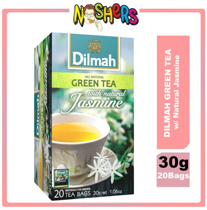 Noshers Dilmah All Natural Green Tea with Jasmine (20 Tea Bags) Dilmah