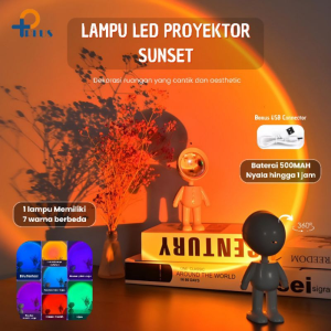 LAMPU LED PROYEKTOR SUNSET CHARGER USB 500ma/ LAMPU FILL PROYEKTOR / LAMPU LED MOTIF MATAHARI / LAMPU SUNSET PROTABLE BATERIA 500MAH / LAMPU SUNSET EFEK MATAHARI PROYEKTOR AESTHETIC SOROT STUDIO