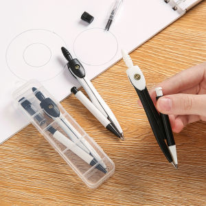 Simple Exam Pencil Compass Set With Pen Core Math Geometry Circle Drawing Tool Metal Compasses Student Stationery