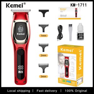 KEMEI Cordless USB-C Electric Mens Hair Trimmer with Sharp Stainless Steel Blades KM-1709 1711 SET 7000 rpm