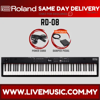 Roland RD-08 88-Key Digital Stage Piano w/Sustain Pedal And Adapter ( RD08 / RD 08 )