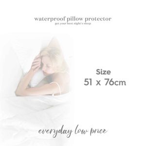 Custom Made  Waterproof Pillow Protector Knitted Fabric Anti Mite Bed Bug Pillow Cover Zipper Hotel Pillowcase