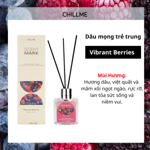 Tinh dầu thơm phòng Chillme 50ml kèm que khuếch tán hương thơm phòng ngủ phòng khách văn phòng decor
