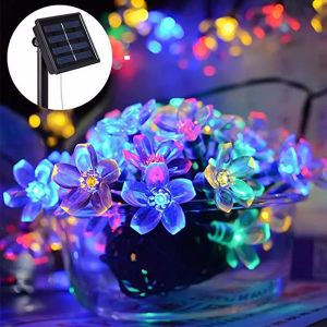 20/50/100Leds Sakura Flower LED Solar String Fairy Light Waterproof Outdoor Garden Party Wedding Decor