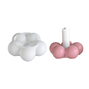 Flexible Silicone Candlestick Mold for Home Decoration and Crafts Flower Shaped Tealight Holder Desk Ornament Mould