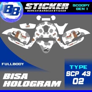 Decal Scoopy BISA HOLOGRAM Full Body Full Blok Dekal Sticker Scoopy FI 2013 2014 2015 2016 Scp 43