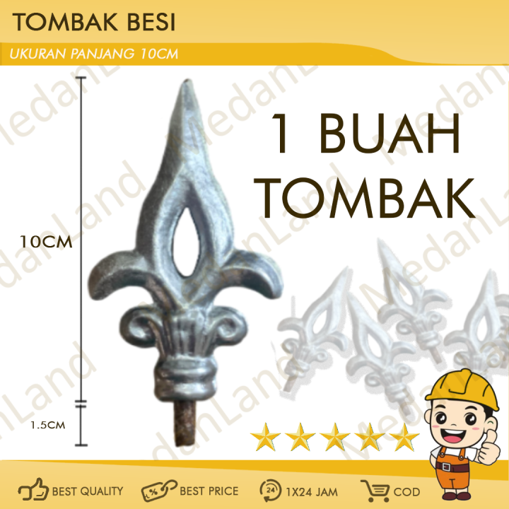 [1PCS] ORNAMEN TOMBAK KRATON BESI ALUMINIUM COR UKURAN 10CM UNTUK