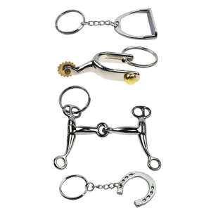 4pcs Elegant Silver Tone Key Holder Wear Resistant Alloy Equestrian Key Chain For Home Office School Travel Accessories