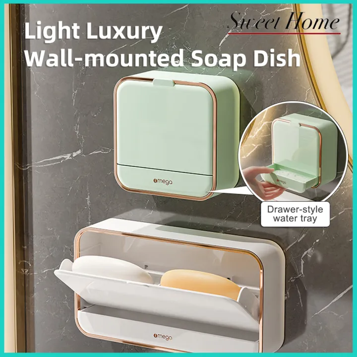 Light%20Luxury%20Wall-mounted%20Soap%20Dish%20Punch-free%20Double%20Drainage%20Bathroom%20Storage%20Soap%20Box%20Shelf%20-%20Image%202