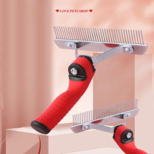Lược chải lông cho Chó Mèo lông dài có cán đỏ - Love Pets Shop