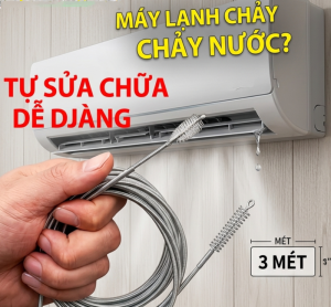 Dây Thông Ống Xả Nước Điều Hòa Máy Lạnh 3m 2 Đầu Cọ Vệ Sinh Chống Tắc Uốn Cong Linh Hoạt