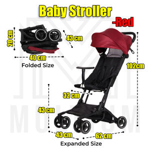 Baby Stroller with Foldable Canopy| Light Weight Travel Stroller | Lightweight Self-Folding Infant Stroller for Newborns to 3 Years Old