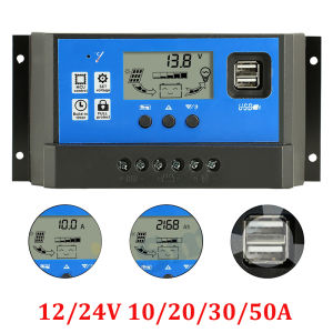 YOOGOO Solar Charge Controller: LCD LED Display Solar PWM 12V/24V 10A 20A 30A 50A 60A USB Panel Surya Charge