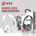 V2S EX2 Wireless Bluetooth Stereo Headphone Soft Silicone Head Beam Rechargeable. 
