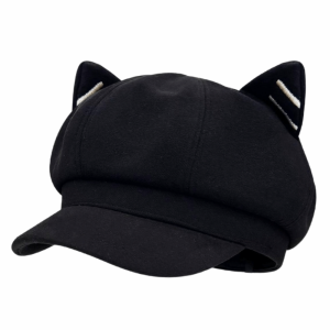 MIRELINA Cat Ears Shape Cat Ears Berets Woolen Fabric Cute Design Newsboy Hat Show Face Japanese Style Y2K Hat Casual Occasions