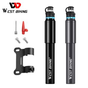 WEST BIKING Bike Mini Air Pump 120-160PSI Portable High Pressure Bike Tire Pump With Hose Presta & Schrader Valve Bike Accessories