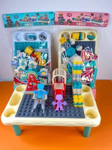 New Design Premium Quality Children Table Building Blocks Learning Playing Study Set Toy Blok Bangunan Meja Set Mainan Kanak-kanak Berkualiti