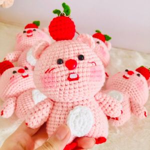 [Có sẵn] Móc khoá Loppy bằng len handmade thủ công siêu cute