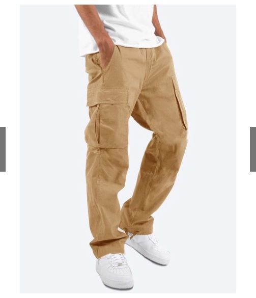 Men's Cargo Pants Pocket Brown Cargo Wide Leg Pants for Man Korea Kpop  Straight Cut Lazada PH