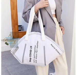 กระเป๋าผ้าใบแฟชั่นสุดน่ารัก กระเป๋าสะพายไหล่ กระเป๋าผ้ามีซิป กระเป๋าถือ กระเป๋าสะพาย กระเป๋าถือ กระเป๋าผ้าน่ารัก