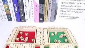 GEEBON Shut the Wooden Educational Board Game Set Numbers 1-10 For Kids s 2-4 Players
