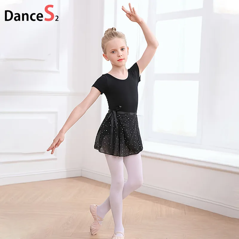Children's ballet dance dress short-sleeved training dress two-piece  physical examination performance costume