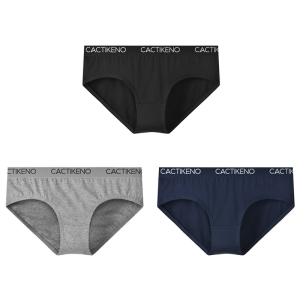 3IN1 Cacti Keno Cotton Panty For Womens Elastic Brief Middle Waist Stretchable Comfortable Cotton Panty for Women M-2XL