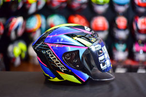 MHR Helmet Open Face OF622 Beatz TREXIE Fluorescence Yellow Blue Visor Gold Smoke Rainbow Purple R15 Y15 RSX150 RSX R25