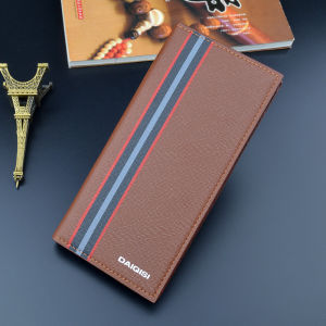 Daiqisi 3089-3 Dompet Uang Panjang Lipat Pria Bahan Sintetis Tebal Muat Banyak Kartu