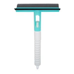 Handle Clean Brush Window Cleaner Double Side Wipe Glass Squeegee With Cleaning Cloth Rubber Wiper