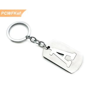 【PCWFKef】 พวงกุญแจอักษร A-Z สแตนเลสพวงกุญแจโซ่เสน่ห์26ตัวอักษรพวงกุญแจผู้หญิงผู้ชาย