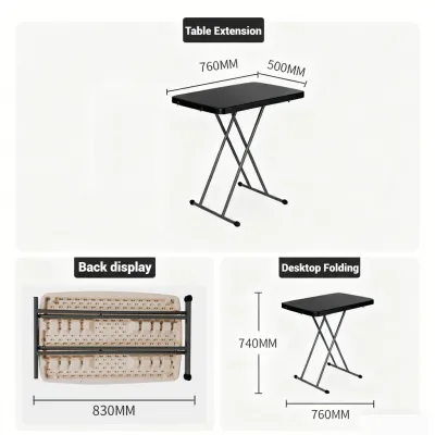 Plastic Folding Table Heavy Duty | Portable HDPE Banquet Table for Party Event Outdoor & Business