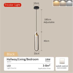 Modern Chandelier Ceiling Light Tricolor Pendant Lamp Bedside Spotlights Lamps Dining Hanging LED Light Spot Lamps