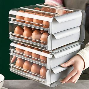 2 Layer Grids Egg Storage Box Household Kitchen Organizer for Kitchen Egg Holder