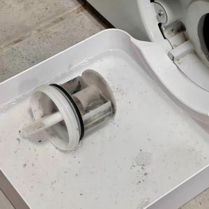 NOBLELYN Leakproof Design Washing Machine Drain Pan Water Collection Drain Pan Structure Drain Hose Drip Tray Practical Front Filter Drawer Water Collection Tray Laundry Room