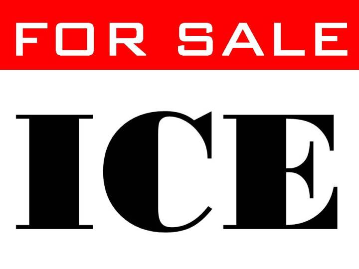 ICE FOR SALE WATERPROOF LAMINATED SIGNAGE A4 SIZE Lazada PH