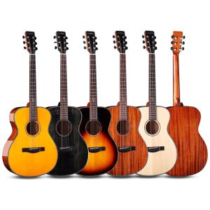 รุ่นขายดี*กีตาร์โปร่งOMออลโซลิดAllSolidงานแบบแพงเสียงยอดเยี่ยมราคาพิเศษพร้อมของแถม