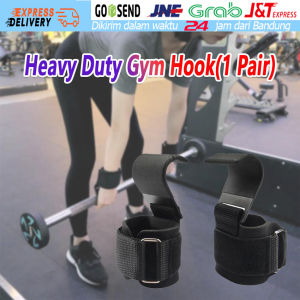 Gym Hook Strap Fitness Pull Up Deadlift Alat Olahraga Angkat Beban Wrist Support