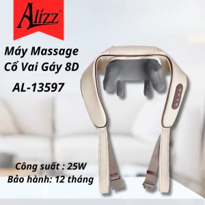 Máy Massage Cổ Vai Gáy 8D ALIZZ AL-13597 Kết Hợp Massage Nhiệt Giảm Đau Nhức Vai Gáy Massage Đa Năng Toàn Cơ Thể