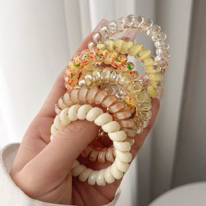 Set 6 dây cột tóc lò xo nhiều màu sắc dễ thương