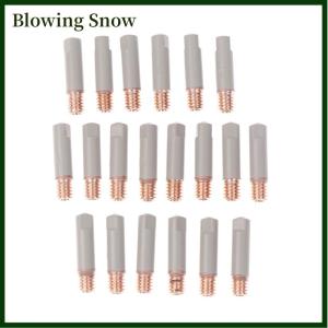 Blowing 2Pcs Set 15AK Welding Contact Tips New Coating Protect 25mm M6 Gas Nozzle Tip 0.8mm-1mm MIG Welding Torche Welding Tool Parts