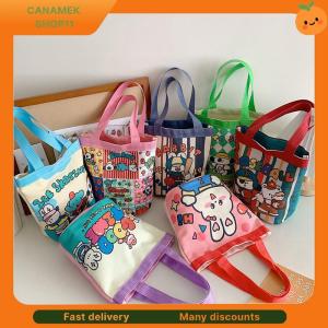 ❣️❣️❣️ Casual Canvas Bucket Bag Tote Women Handbags Cartoon Print Lunch Bag Shopper Bag School Bag