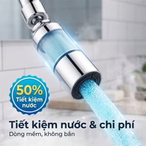 Đầu Nối Vòi Nước Rửa Chén Xoay 360 Độ Linh Hoạt - Đầu Lọc Nước Inox Kết Hợp Nhựa ABS Cao Cấp Bền Bỉ - Khoang Trong Suốt Dễ Dàng Quan Sát Tình Trạng Lọc - Tăng Áp Chống Bắn Nước Hiệu Quả Cho Chậu Rửa Bát Và Bồn Rửa Mặt Nhà Tắm (G1/2 11.2cm)