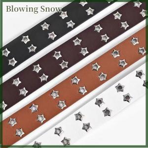 Blowing Thời Trang Người Đàn Ông Phụ Nữ Punk Phong Cách Chuỗi Vành Đai Có Thể Điều Chỉnh Hollow Sao Đôi Ngực Khóa Kim Loại Khóa Da Jeans Dây Thắt Lưng