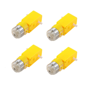 4Pcs Intelligent Car Chassis Four Drive Motor 3V Gearboxes Motor Double Shaft Geared Motor Gearmotor for Car Robot