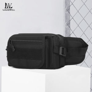 LouisWill Fashion Waist Bag Men Chest Bag Waterproof Sports Bag Large Capacity Casual Bag Lightweight Messenger Bag Outdoor Fitness Bag Business Bag