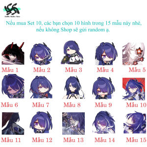 Honkai Star Rail - Set 10/15 Sticker Acheron - Lệnh sứ hư vô/ "Cảnh binh thiên hà" tựa game Honkai Star Rail hình dán trang trí laptop điện thoiaj ... siêu đẹp chống nước chống xước